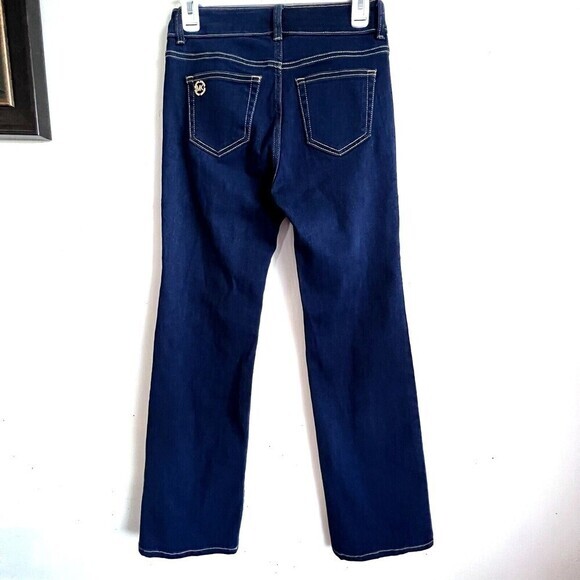 Michael‎ Kors High Waist Basics Straight Jeans Women's Size 2 Overdyed Indigo - Picture 5 of 15